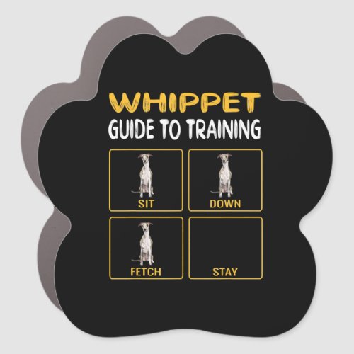 whippet guide to training dog obedience car magnet