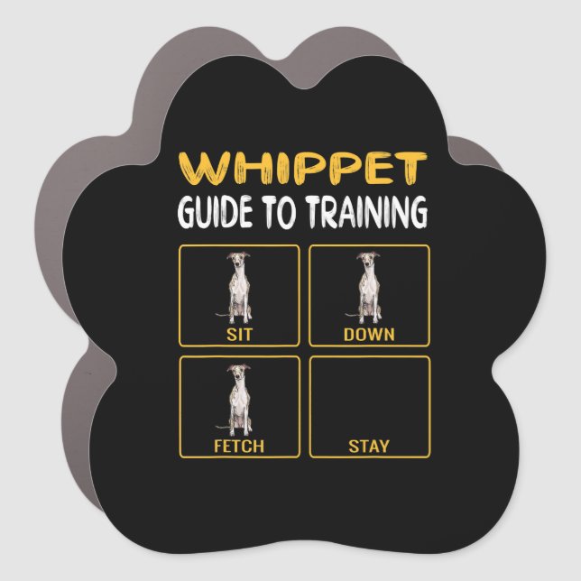 whippet guide to training dog obedience car magnet (Front)
