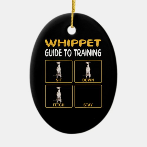 whippet guide to training dog obedience ceramic ornament