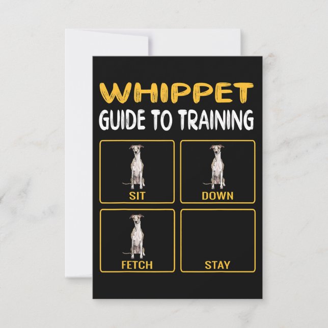 Whippet Guide To Training Dog Obedience Invitation (Front)