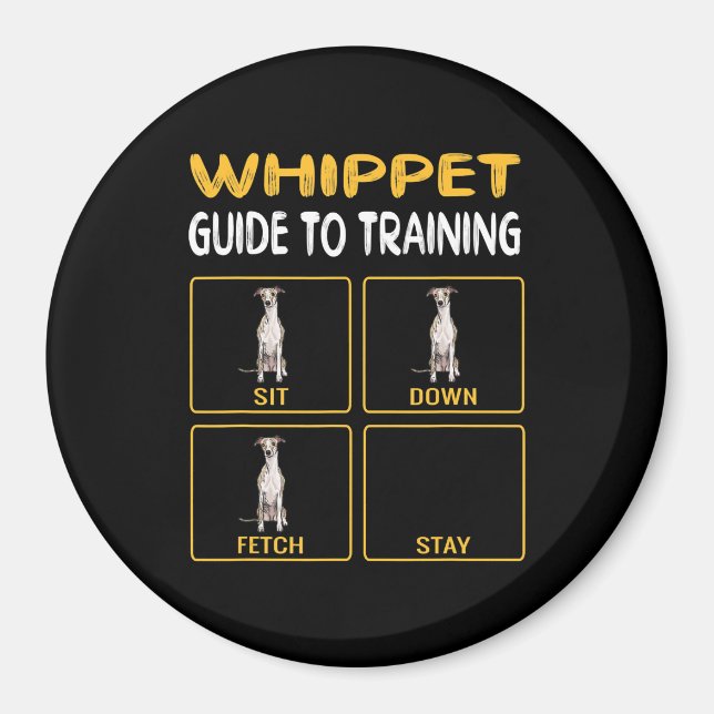 whippet guide to training dog obedience magnet (Front)
