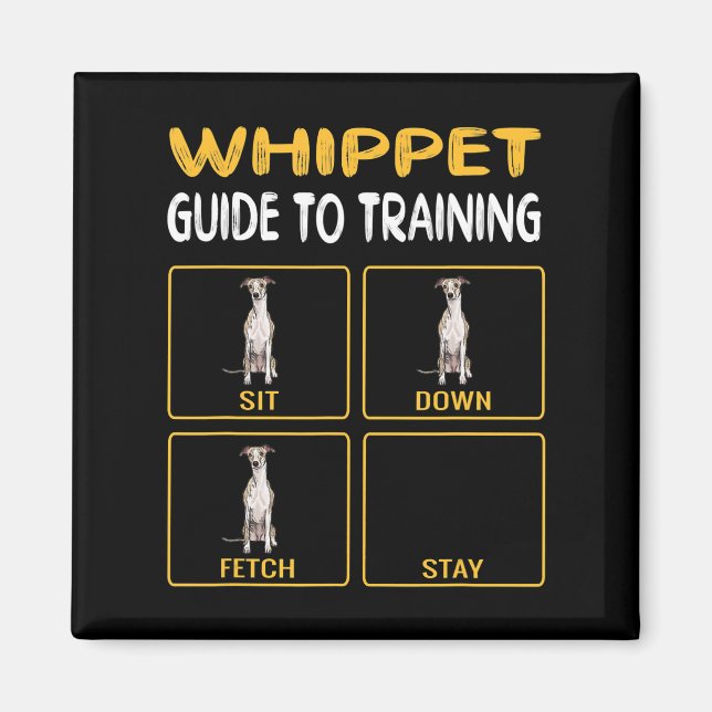 whippet guide to training dog obedience magnet (Front)