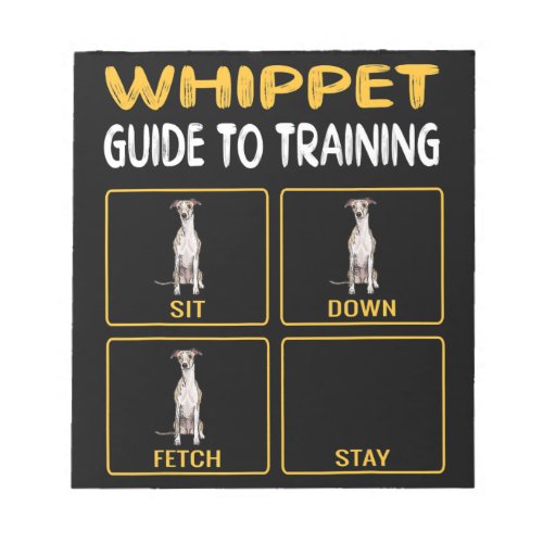 whippet guide to training dog obedience notepad