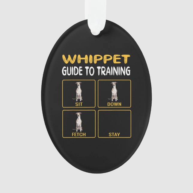 whippet guide to training dog obedience ornament (Front)