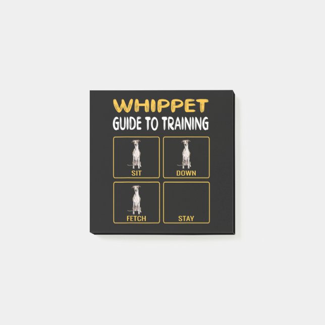 whippet guide to training dog obedience post-it notes (Front)