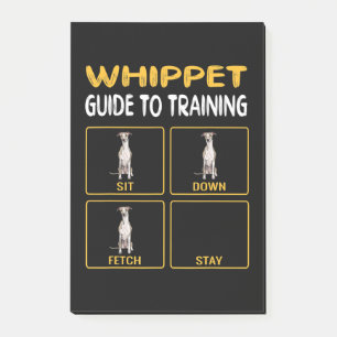 whippet guide to training dog obedience post-it notes