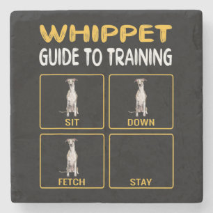 whippet guide to training dog obedience stone coaster