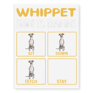 Whippet Guide To Training Dog Obedience Temporary Tattoos