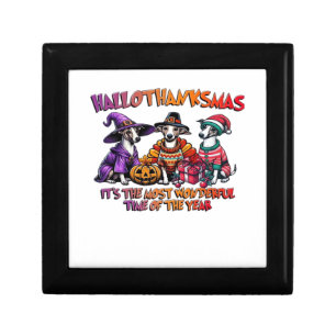 Whippet Halloween Thanksgiving Christmas Oversized Gift Box