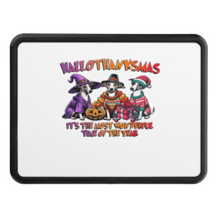 Whippet Halloween Thanksgiving Christmas Oversized Hitch Cover