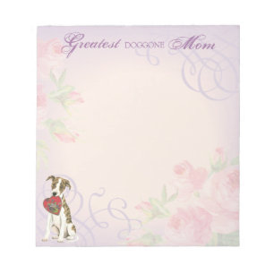 Whippet Heart Mom Notepad