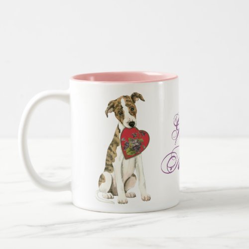 Whippet Heart Mom Two_Tone Coffee Mug