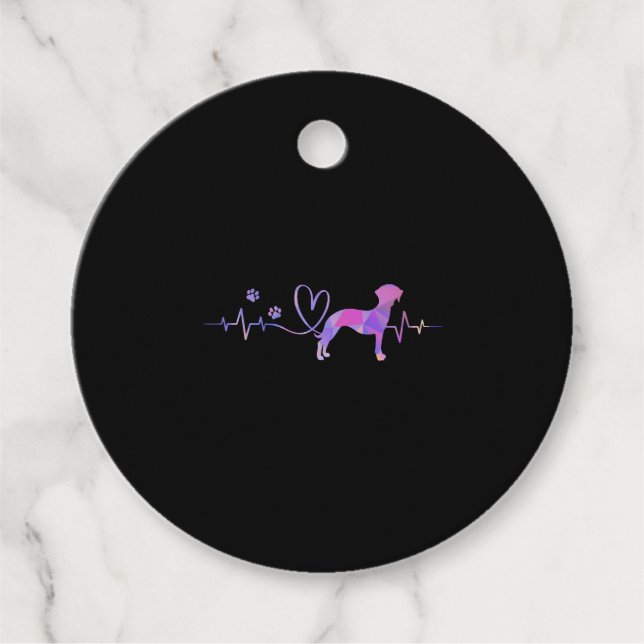 Whippet Heartbeat  Favor Tags (Front)