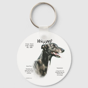 Whippet History Design Keychain