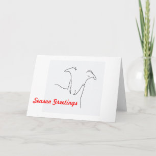 Whippet Holiday, Christmas Holiday Card