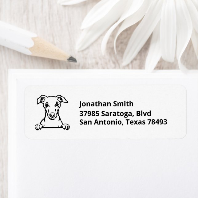 WHIPPET | Image on Return Address Label (Insitu)
