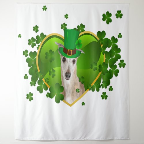 Whippet Irish Cute St Patrick Day Dog Lover Gifts Tapestry