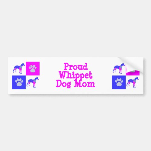 WhippetItalian Greyhound Dog  Paw PB Best Mom Bumper Sticker