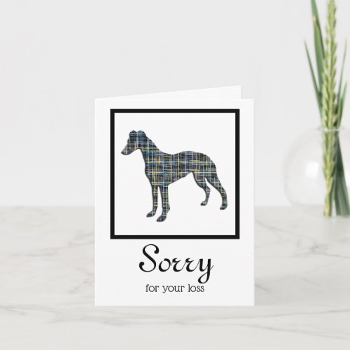 Whippet  Italian Greyhound Dog Pet Sympathy Card