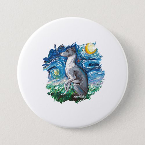 Whippet Italian Greyhound Starry Night Dog Art By Button