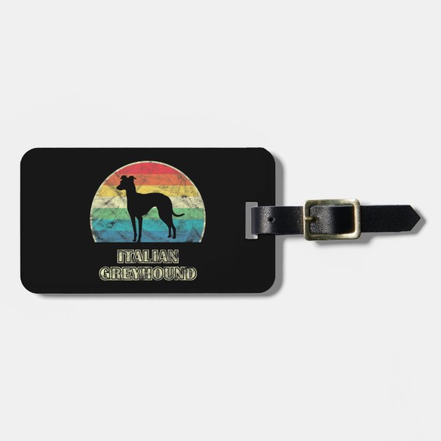 Whippet Lover | Italian Greyhound  Style Dog Luggage Tag (Front Horizontal)