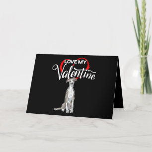 Whippet Lover Love My Whippet Dog Valentines Day Holiday Card