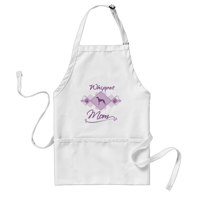 Whippet Mom Adult Apron (Front)