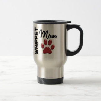 Whippet Mom Paw Print 2 Travel Mug