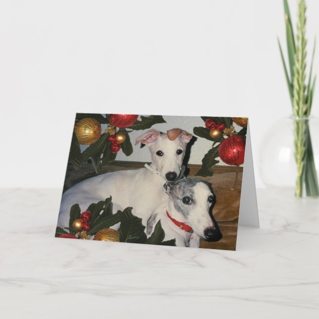 Whippet Mother and Pup Card (Front)