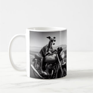Whippet on a Motorcycle Coffee Mug