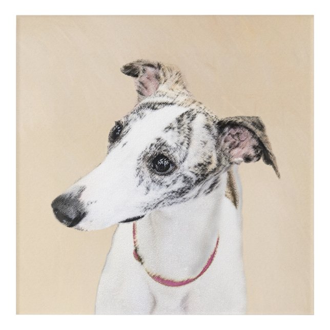 Whippet Painting - Cute Original Dog Art (Front)