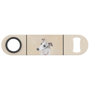 Whippet Painting - Cute Original Dog Art Bar Key