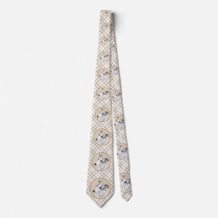 Whippet Painting - Cute Original Dog Art Neck Tie