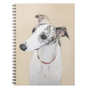 Whippet Painting - Cute Original Dog Art Notebook