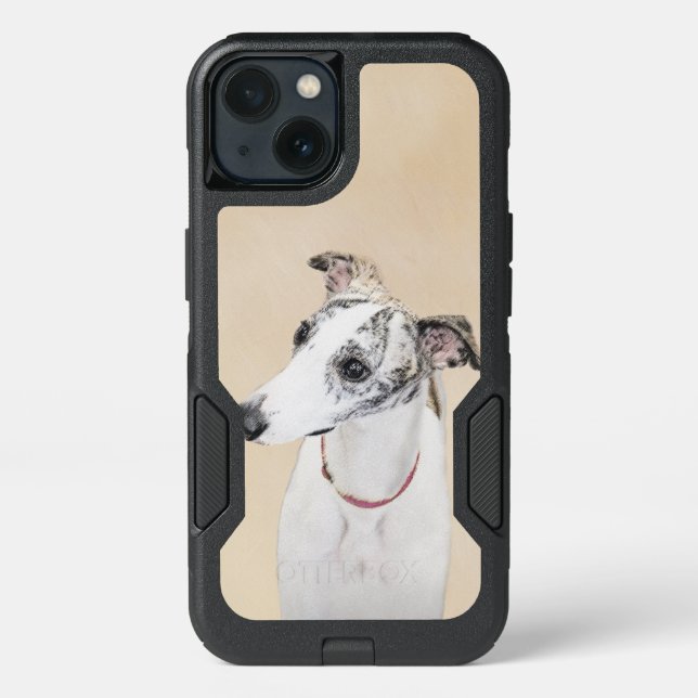 Whippet Painting - Cute Original Dog Art Otterbox iPhone Case (Back)