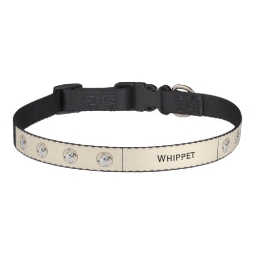 Whippet Painting _ Cute Original Dog Art Pet Collar