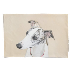 Whippet Painting - Cute Original Dog Art Pillow Case