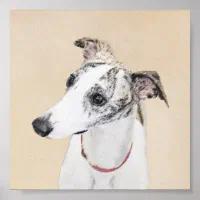 Whippet Greyhound on sale Original Hand-Painted Dog Portrait Gift Wall Art Dog Love Pink Birthday Gift Dog Lovers