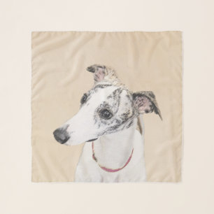 Whippet Painting - Cute Original Dog Art Scarf