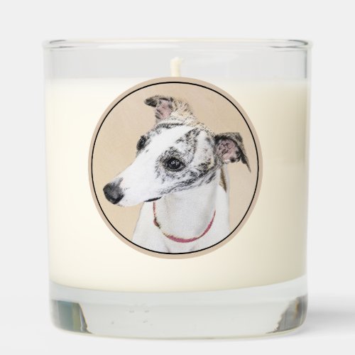 Whippet Painting _ Cute Original Dog Art Scented Candle
