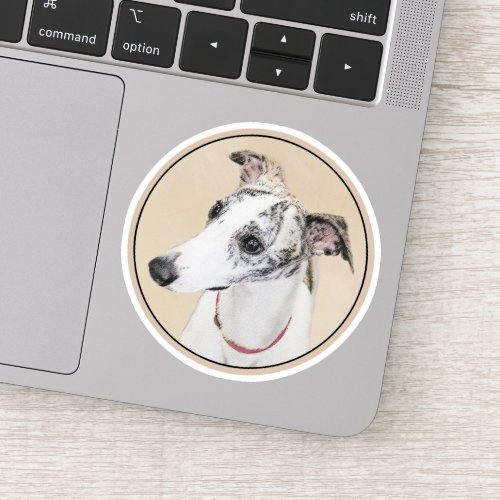 Whippet Painting _ Cute Original Dog Art Sticker