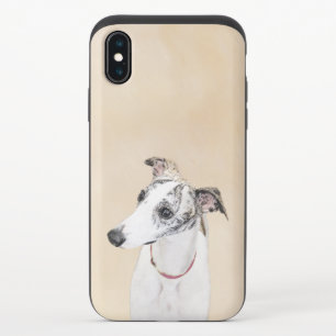 Whippet Painting - Cute Original Dog Art iPhone X Slider Case