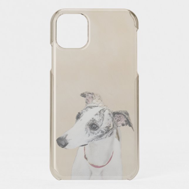 Whippet Painting - Cute Original Dog Art Uncommon iPhone Case (Back)