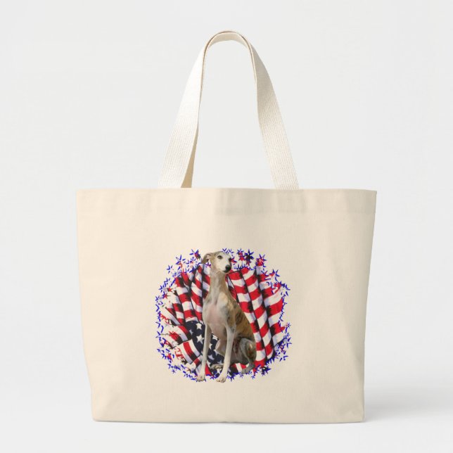 Whippet Patriot Large Tote Bag (Front)