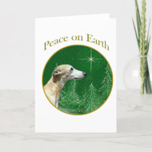 Whippet Peace Holiday Card