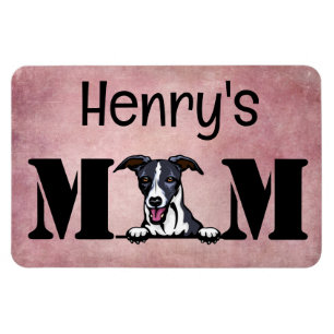 Whippet Peeking Personalized Mom Magnet