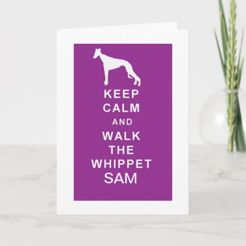 WHIPPET PERSONALISED Birthday greetings card