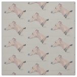 Whippet Profile Dog Art Fabric