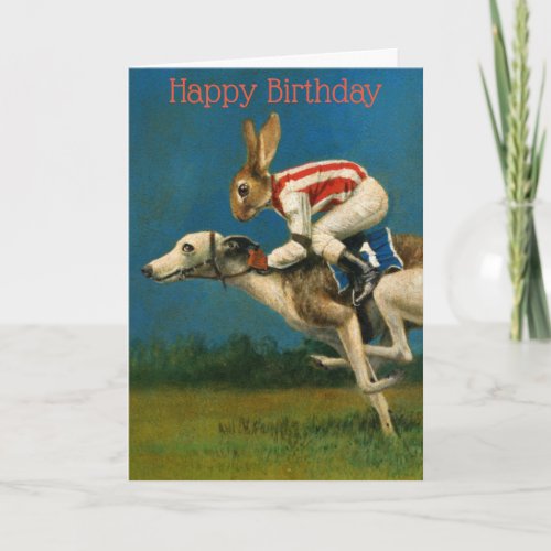 Whippet Racer Birthday Card