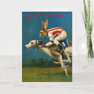 Whippet Racer Birthday Card